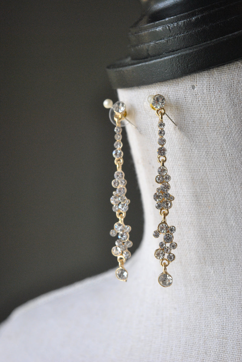FASHION COLLECTION - CLEAR CRYSTALS ON GOLD DELICATE