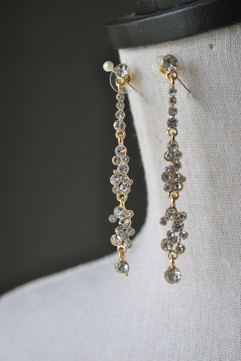 FASHION COLLECTION - CLEAR CRYSTALS ON GOLD DELICATE