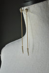FASHION JEWELRY - GOLD SNAKE LONG DELICATE EARRINGS