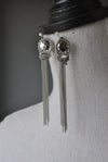 FASHION COLLECTION - SILVER CHAIN TASSLE EARRINGS