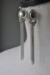 FASHION COLLECTION - SILVER CHAIN TASSLE EARRINGS