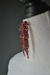 FASHION COLLECTION - FUSCHIA PINK CRYSTALS STATEMENT EARRINGS