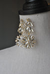 FASHION COLLECTION - GOLD CRYSTALS SNOW FLAKES EARRINGS
