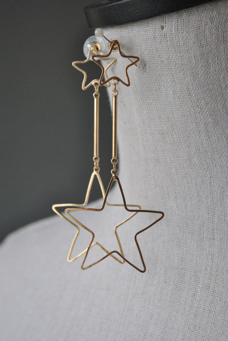 FASHIOON COLLECTION - GOLD STAR EARRINGS
