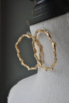 FASHION COLLECTION - GOLD RHINESTONES HOOP EARRINGS