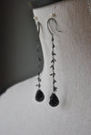 FASHION COLLECTION - BLACK TASSEL GOLD STATEMENT EARRINGS