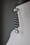 FASHION COLLECTION - BLACK TASSEL GOLD STATEMENT EARRINGS
