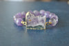 AMETHYST ON GOLD STRETCHY BRACELETS SET