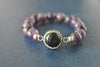 AMETHYST BLACK ONYX STRETCHY BRACELET SET