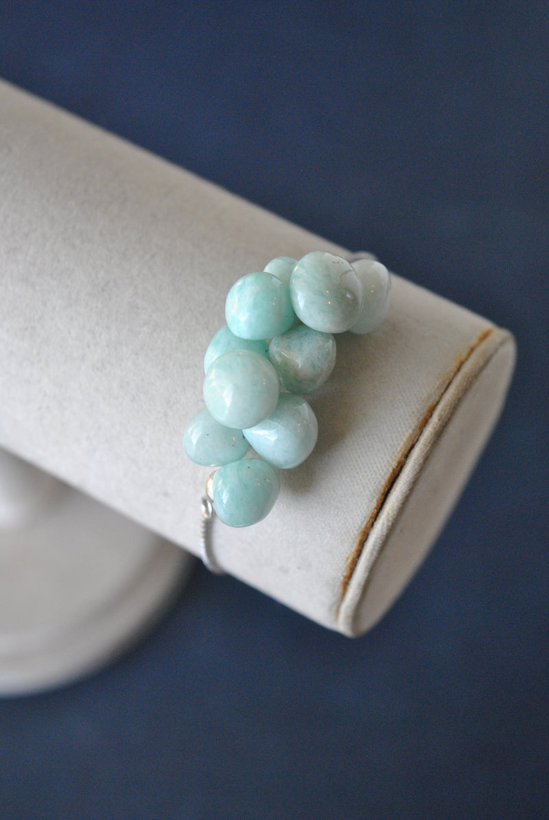 MINT AMAZONITE TEARDROP ADJUSTABLE BRACELET