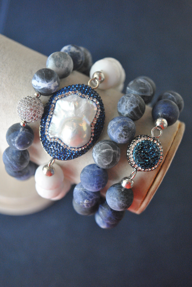 MATT SODALITE STRETCHY BRACELETS