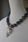CARNELIAN AND SWAROVSKI CRYSTALS NECKLACE