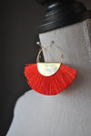 FASHION COLLECTION - RED TASSEL EARRINGS