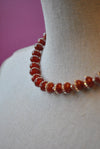 CARNELIAN AND SWAROVSKI CRYSTALS NECKLACE